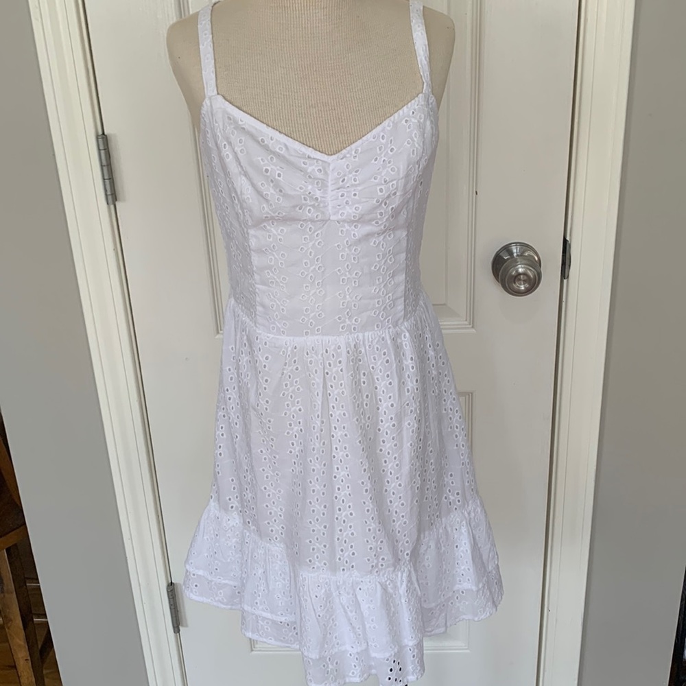 White Hollister eyelet dress, size XS